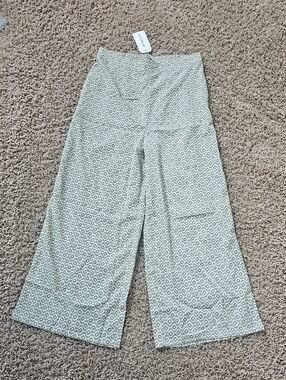 NWT SM Wardrobe Pants Wide Leg Boho Elastic XL Geometric Print